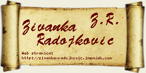 Živanka Radojković vizit kartica
